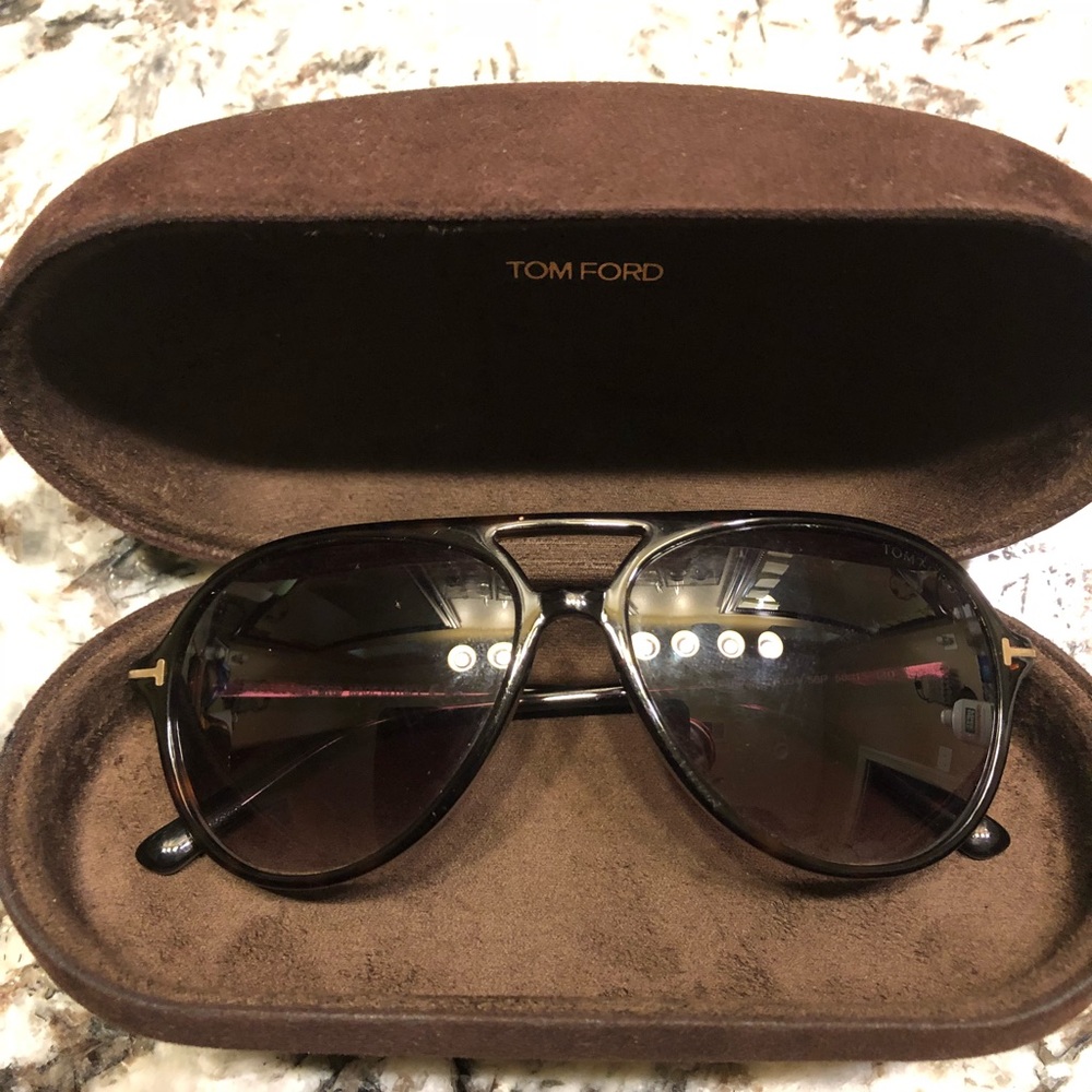 Tom Ford brown aviator sunglasses